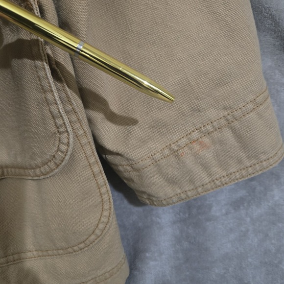 Vintage LL Bean Chore Jacket Mens Medium Duck Canvas Barn Cabin Plaid Corduroy - Picture 6 of 10